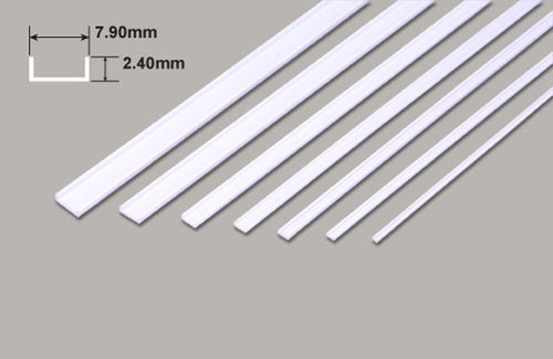 Plastic Channels 7.9mm x 610mm 4 pieces