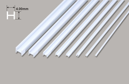 Plastic H Columns 4.0mm x 380mm 6 pieces 4.00 x 4.00 x 375mm (90544)