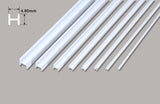 Plastic H Columns 4.8mm x 610mm 5 pieces (90545) 4.80 x 4.80 x 610mm PHFS6