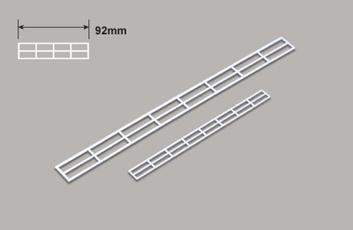 Plastic Hand Rails 2mm Scale x 90mm 2 pieces