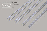 Open Webb Truss-12.7 x 21.30x 300mm plastic Open Web Truss Section 12.70mm x 305mm 2 pieces