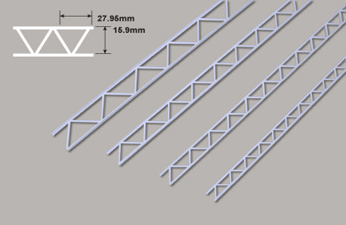 Plastic Open Web Truss Section 15.90mm x 305mm 2 pieces