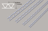 Open Webb Truss-25.4 x 46.60x 300mm Plastic Open Web Truss Section 25.40mm x 305mm 2 pieces