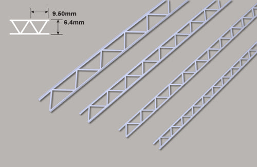 plastic Open Web Truss Section 6.40mm x 154mm 2 pieces