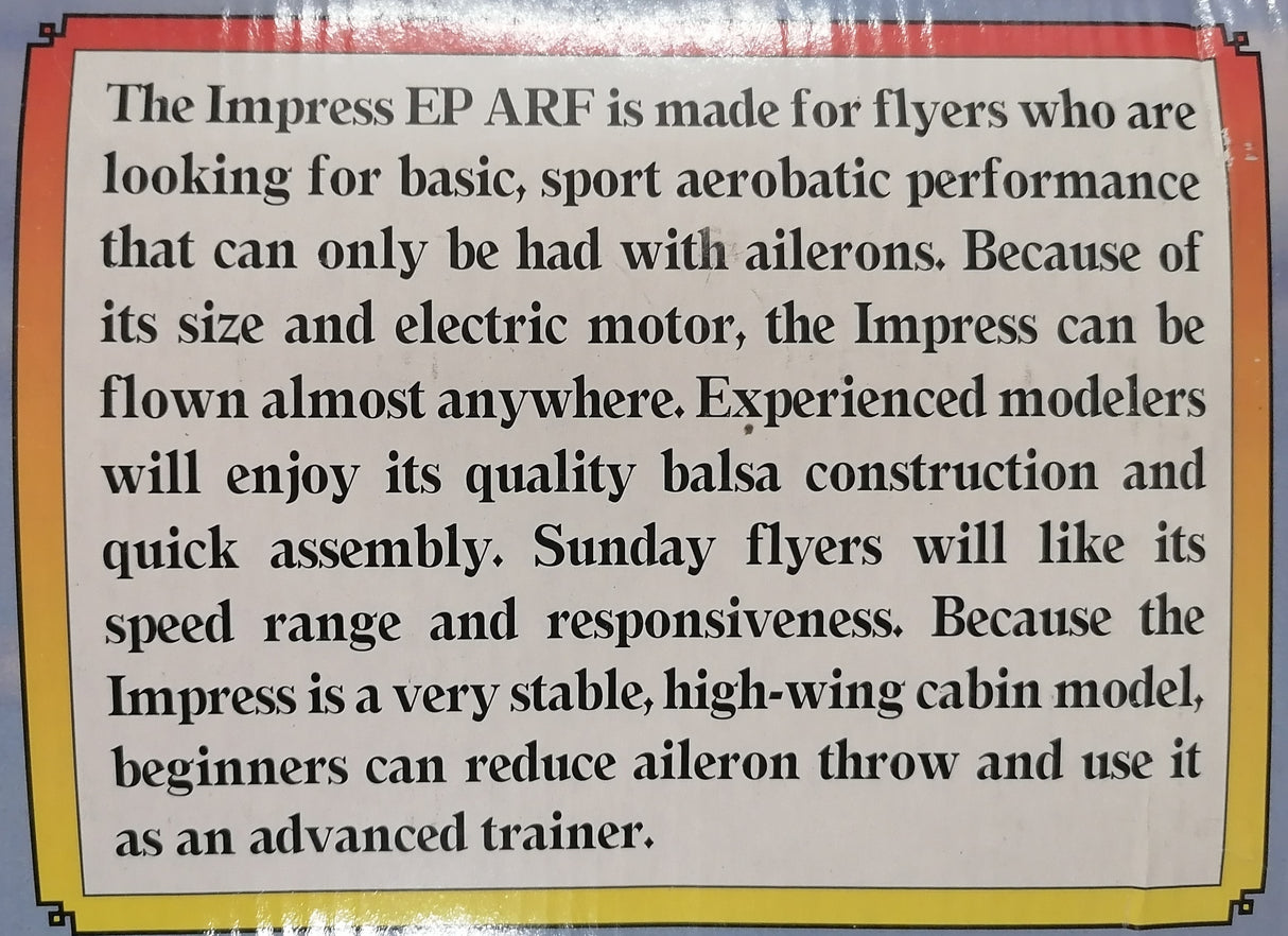 Wattage Impress ARTF EP 3 Channel plane