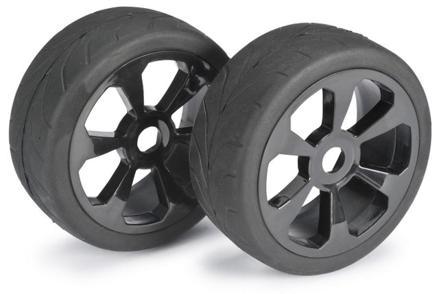 Wheel set buggy 6 Spoke/Street black 1:8