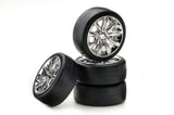 Wheel Set Onroad 9 Inch Spoke / Slick chrome 1:10 (4)