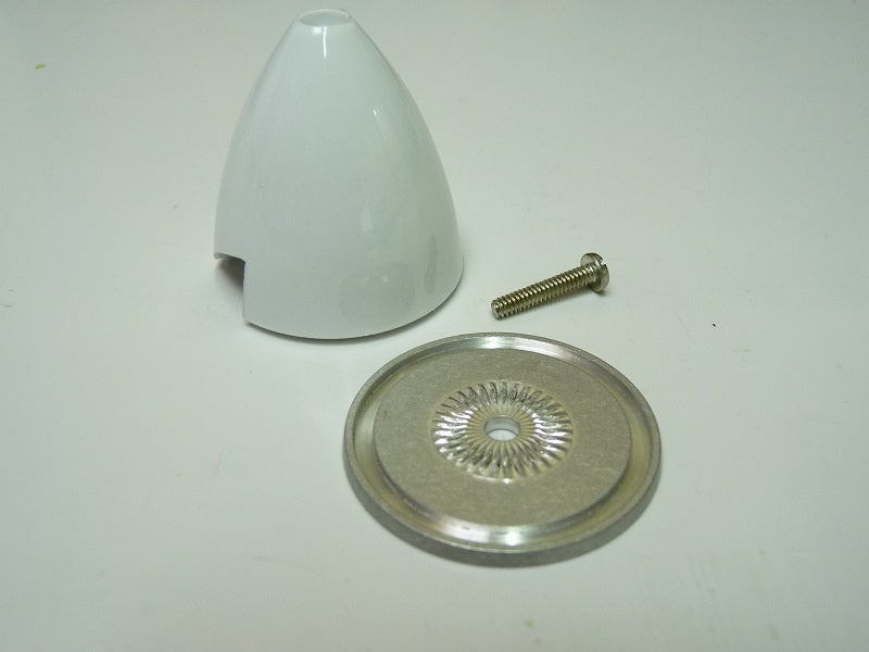 SMC 1.75in White Spinner with Aluminium Backplate (Box 19)