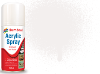 Humbrol Acrylic Hobby Sprays 150ml - White Gloss 22