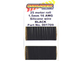 25 meter roll 1.5mm 16AWG Silicone Wire Black-SKU 1709