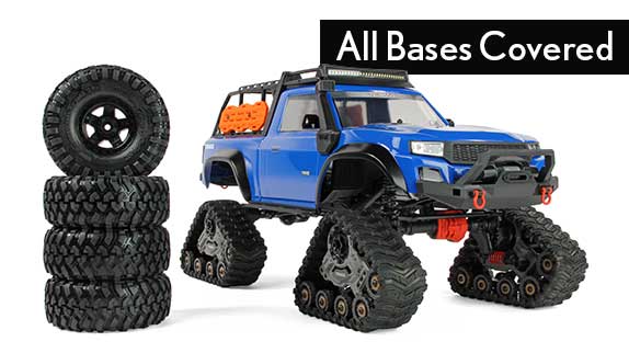 Orange TRX-4 with All-Terrain Traxx 1:10 4WD Electric Truck RTR (+ TQ XL-5 HV Titan 550)