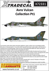 Xtradecal 1/72 Avro Vulcan Collection Part 1 X72331