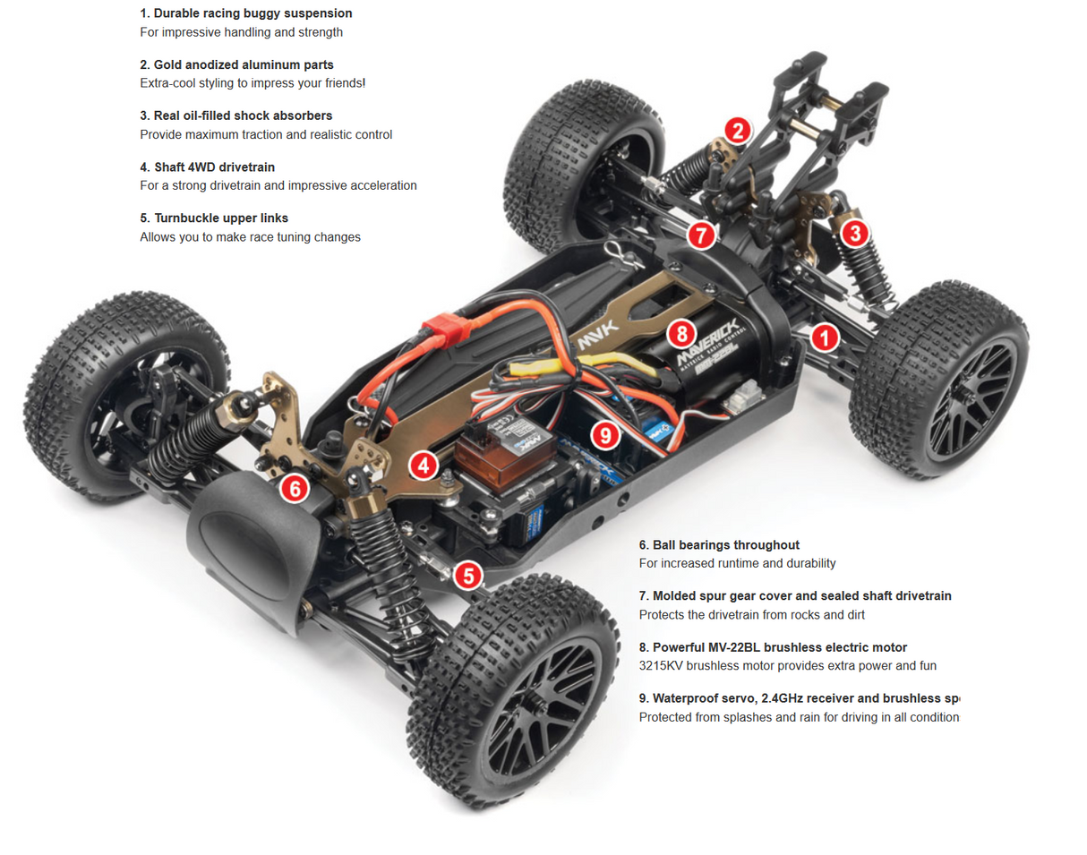 The Maverick Strada XT Brushless Racing Truggy