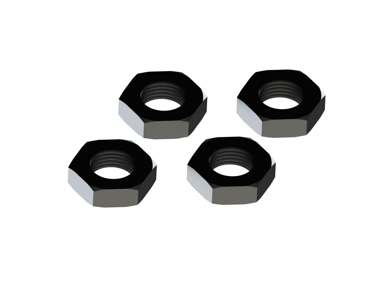 Wheel Nut Aluminum 17mm Black (4)