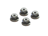 Arrma Flanged Nyloc Locknut 4mm Silver (4)