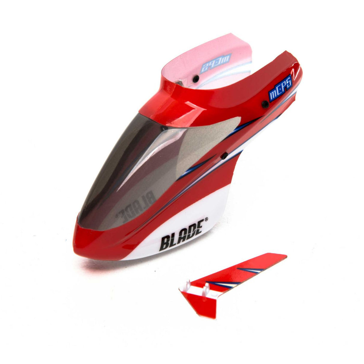 Complete Red Canopy w/Vertical Fin: for Blade mCP S