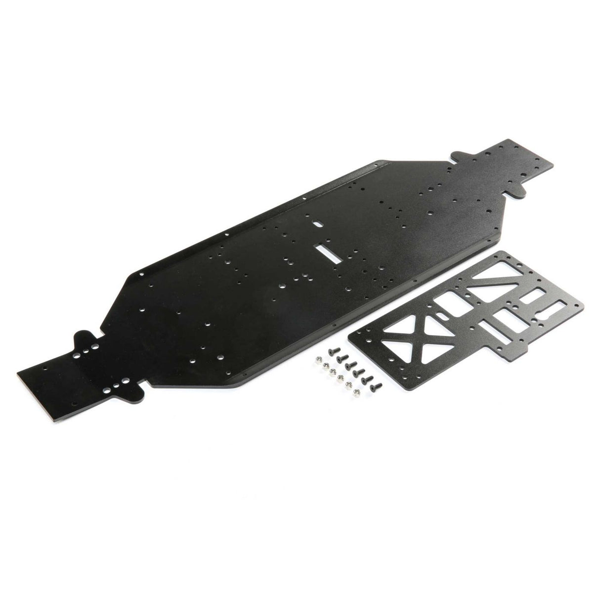 Chassis w/Brace 4mm Black: DBXL-E 2.0