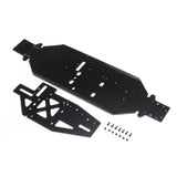 Chassis with Brace Plate 4mm Black: DBXL 2.0