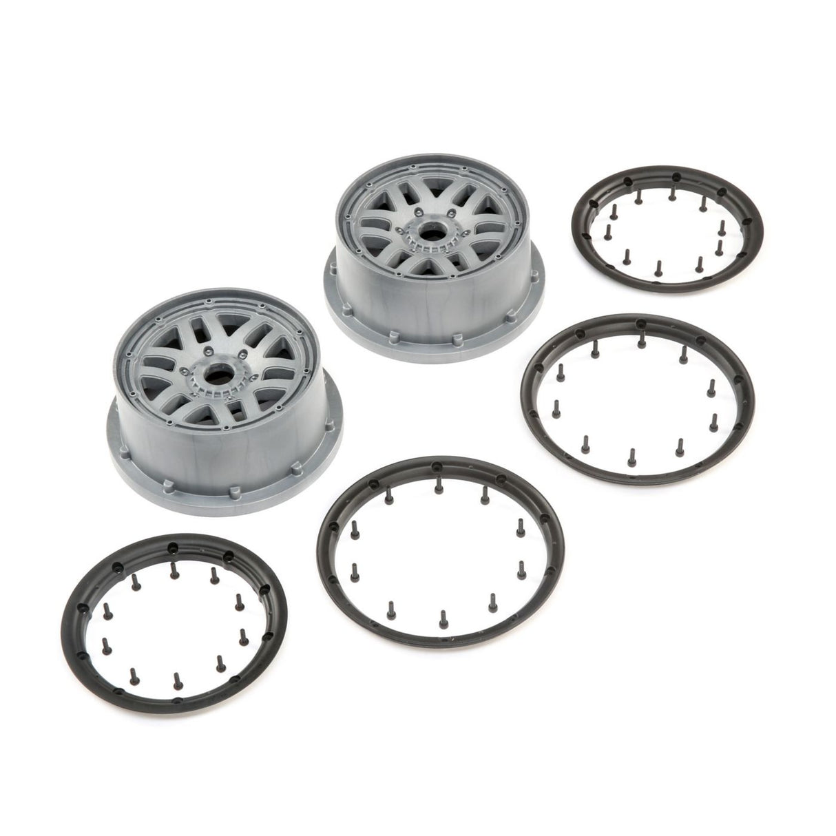 Wheel & Beadlock Set Grey (2): 5ive-T 2.0