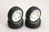 White Wheel w/Tread Tyre Pk4