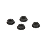 M4 Aluminum Serrated Nuts Low Profile Black (4)