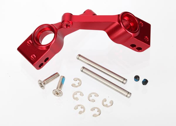 Carriers stub axle (red-anodized 6061-T6 aluminum)(rear)(2)