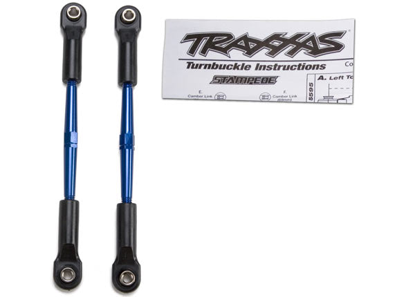 Turnbuckles aluminum (blue-anodized) toe links 61mm (2) (