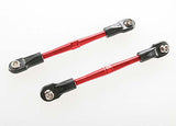 Turnbuckles aluminum (red-anodized) toe links 59mm (2) (a