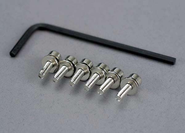 Screws 3x10mm caphead machine (hex drive) / lockwashers