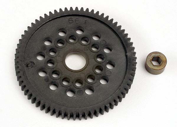 Spur gear (66-Tooth) (32-Pitch) w/bushing