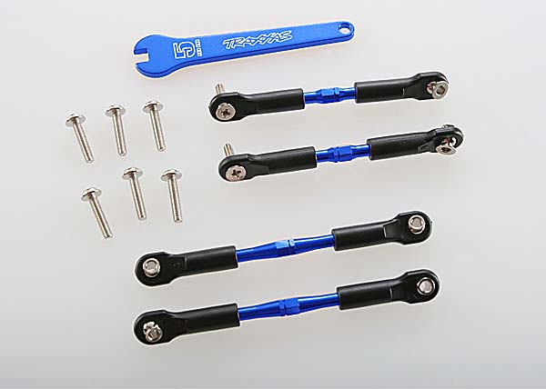 Turnbuckles aluminum (blue-anodized) camber links front