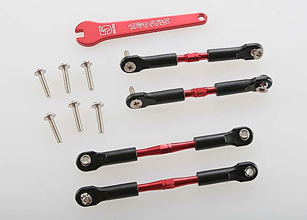 Turnbuckles aluminum (red-anodized) camber links front 3