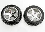 Tires & wheels assembled glued (All Star chrome wheels An