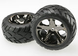 Tires & wheels assembled glued (All Star black chrome whee