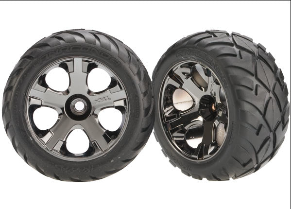 Tires & wheels assembled glued (All-Star black chrome whee