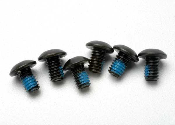 Screws 4x6mm button-head machine (hex drive) (with threadlo