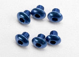 Screws 4x4mm button-head machine aluminum (blue) (hex driv