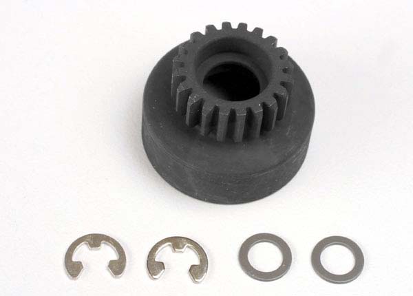 Clutch bell (20-tooth)/ 5x8x0.5mm fiber washer (2)/ 5mm E-c