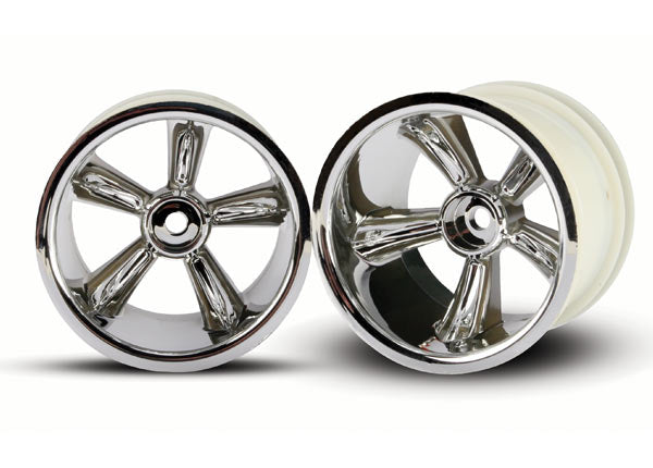 TRX Pro-Star chrome wheels (2) (rear) (for 2.2 Inch tires) (TRXW)