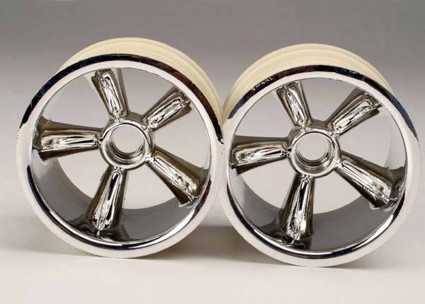 TRX Pro-Star chrome wheels (2) (front) (for 2.2 Inch tires)