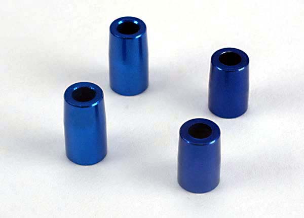 Tapered bearing block spacers (blue-anodized aluminum) (3x6