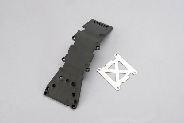 Skidplate front plastic (grey)/ stainless steel plate