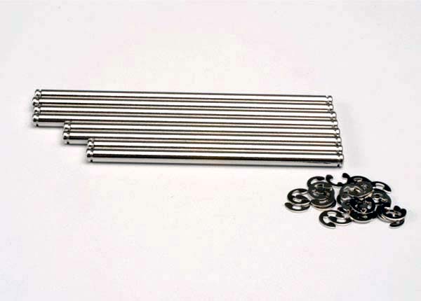 Suspension pin set stainless steel (w/ E-clips)