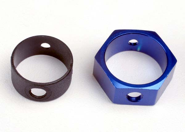 Brake adapter hex aluminum (blue)