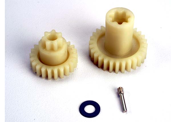 Primary gears: forward (28-T)/ reverse (22-T)/ set screw yok