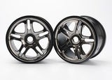 Wheels SS (split spoke) 3.8 Inch (black chrome) (2) (use with 1