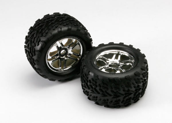 Tires & wheels assembled glued (SS (Split Spoke) chrome wh