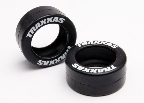 Tires rubber (2) (fits Traxxas wheelie bar wheels)