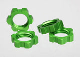 Wheel nuts splined 17mm (green-anodized) (4)