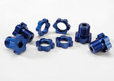 Wheel hubs splined 17mm (blue-anodized) (4)/ wheel nuts s